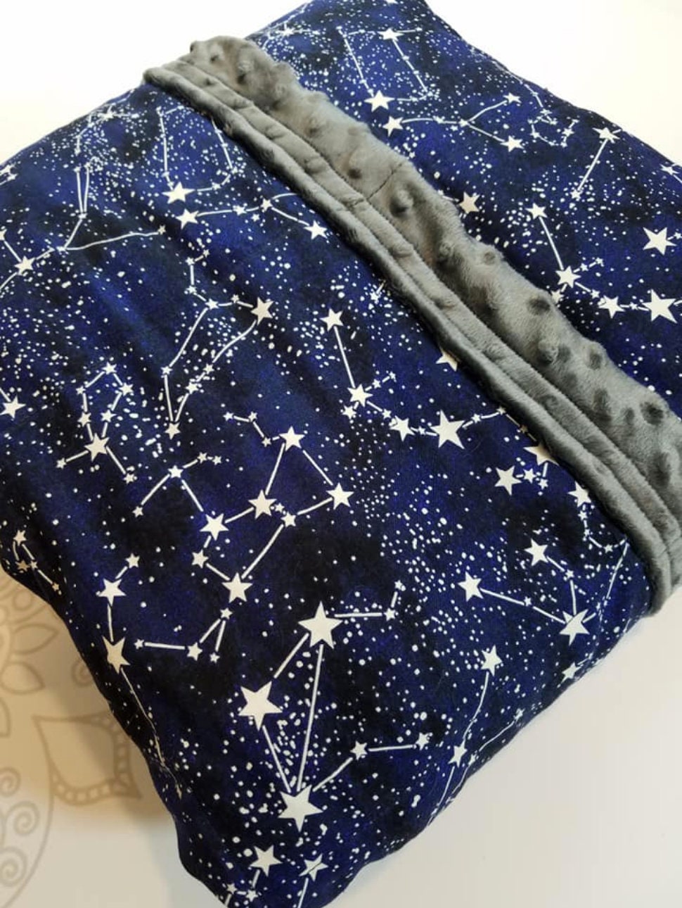 READY to SHIP, Weighted Blanket, 40x70-15 Pounds, Glow in the Dark