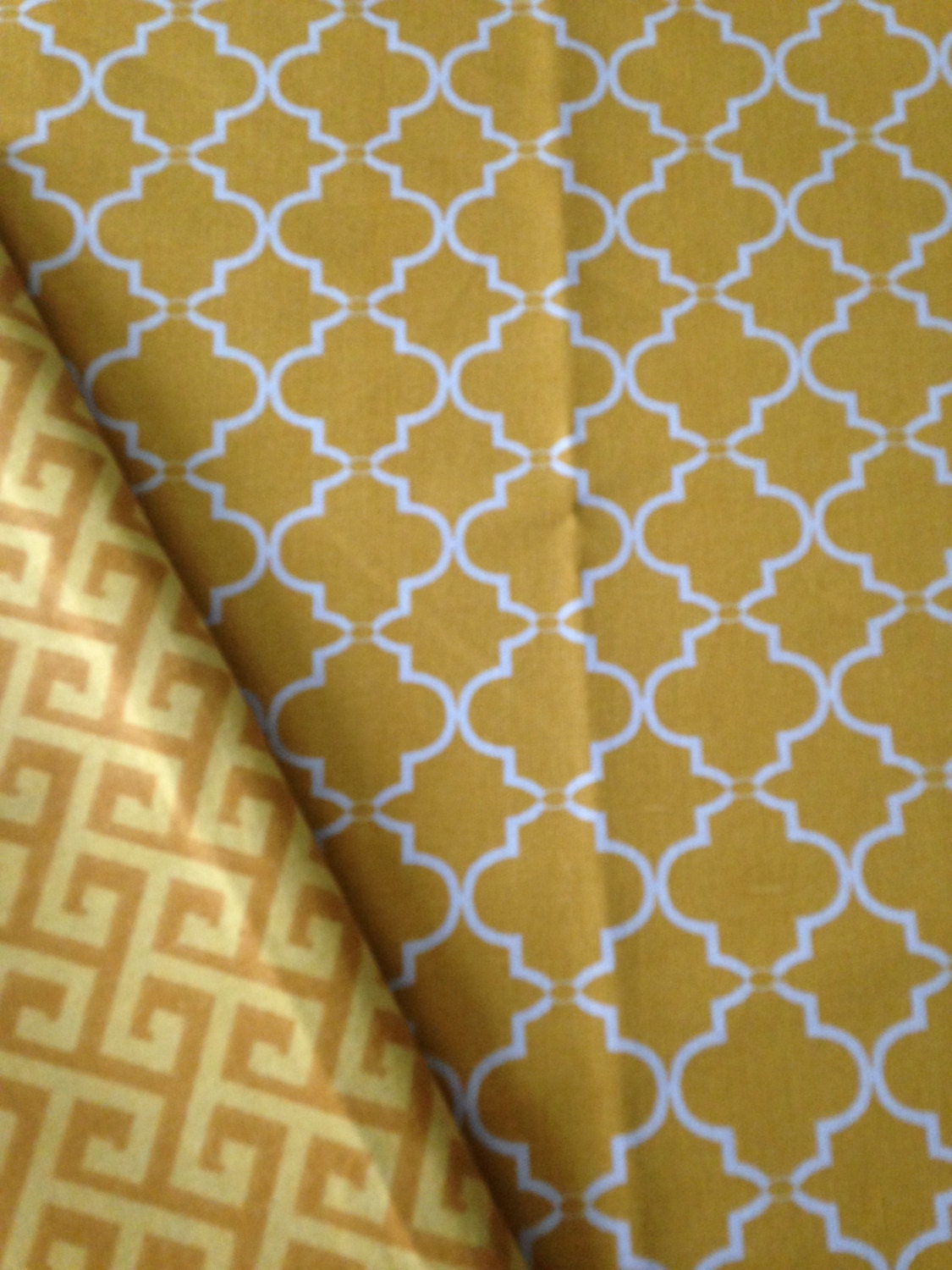 Washable Weighted Yellow Moroccan Lap Pad/Small Blanket/Travel Weighted