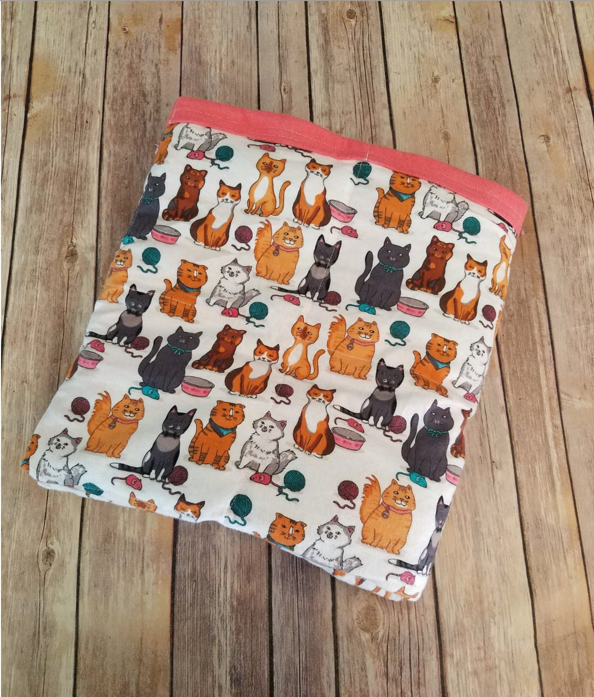 Cat, 8 Pound, WEIGHTED BLANKET, Ready To Ship, 8 pounds, 40x42 for
