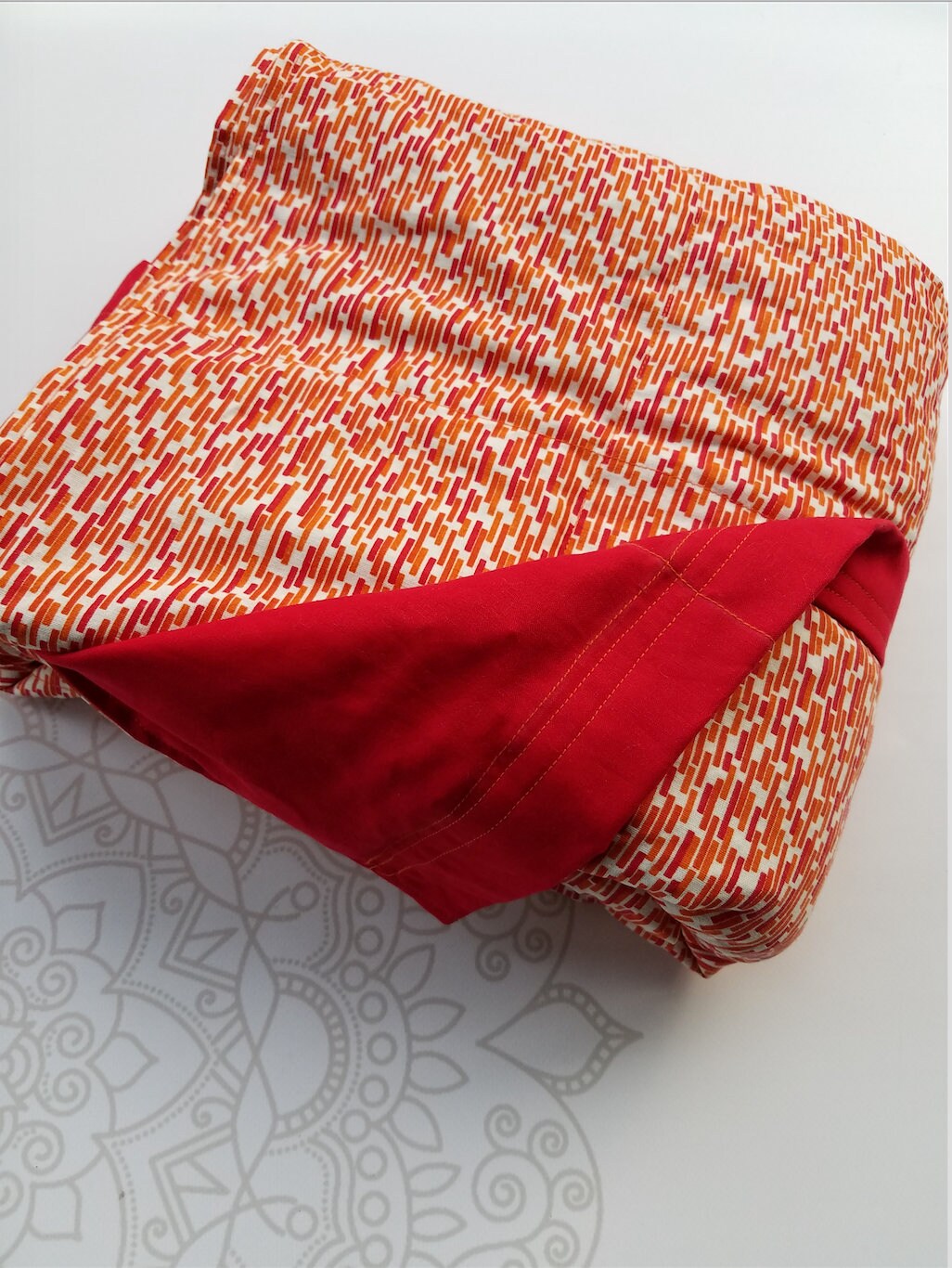 READY to SHIP, Weighted Blanket, 40x8020 Pounds, Red Orange Subway