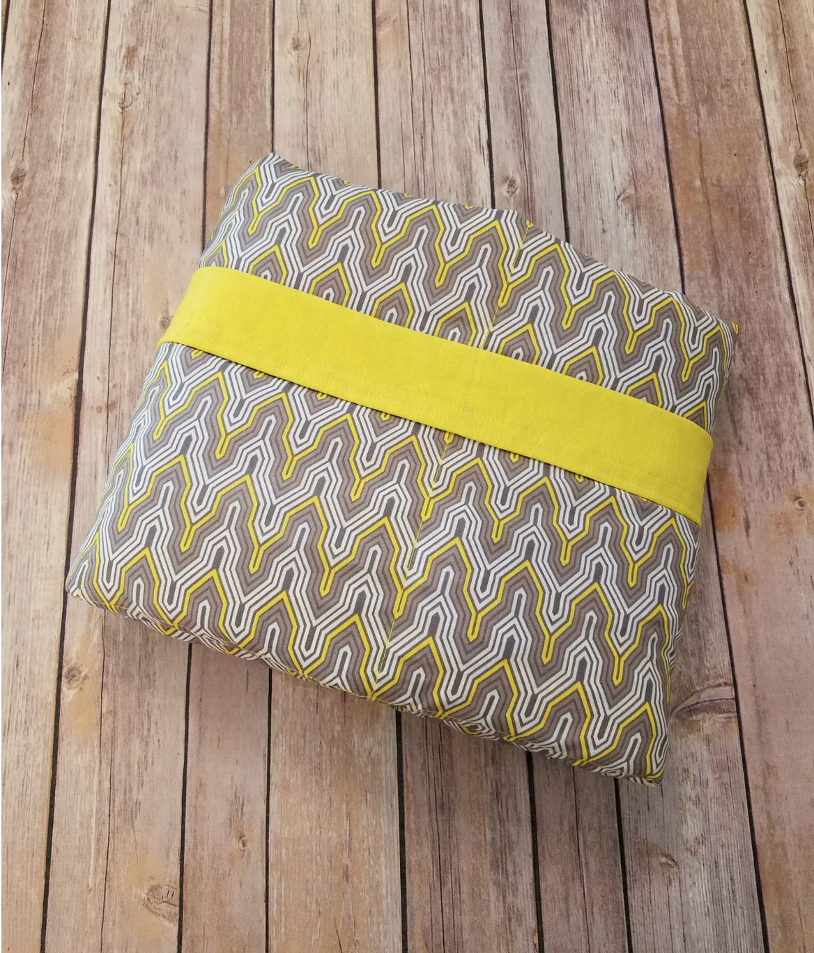 Weighted Blanket, 15 Pound, Gray Yellow Geometric, 40x70, READY TO SHIP