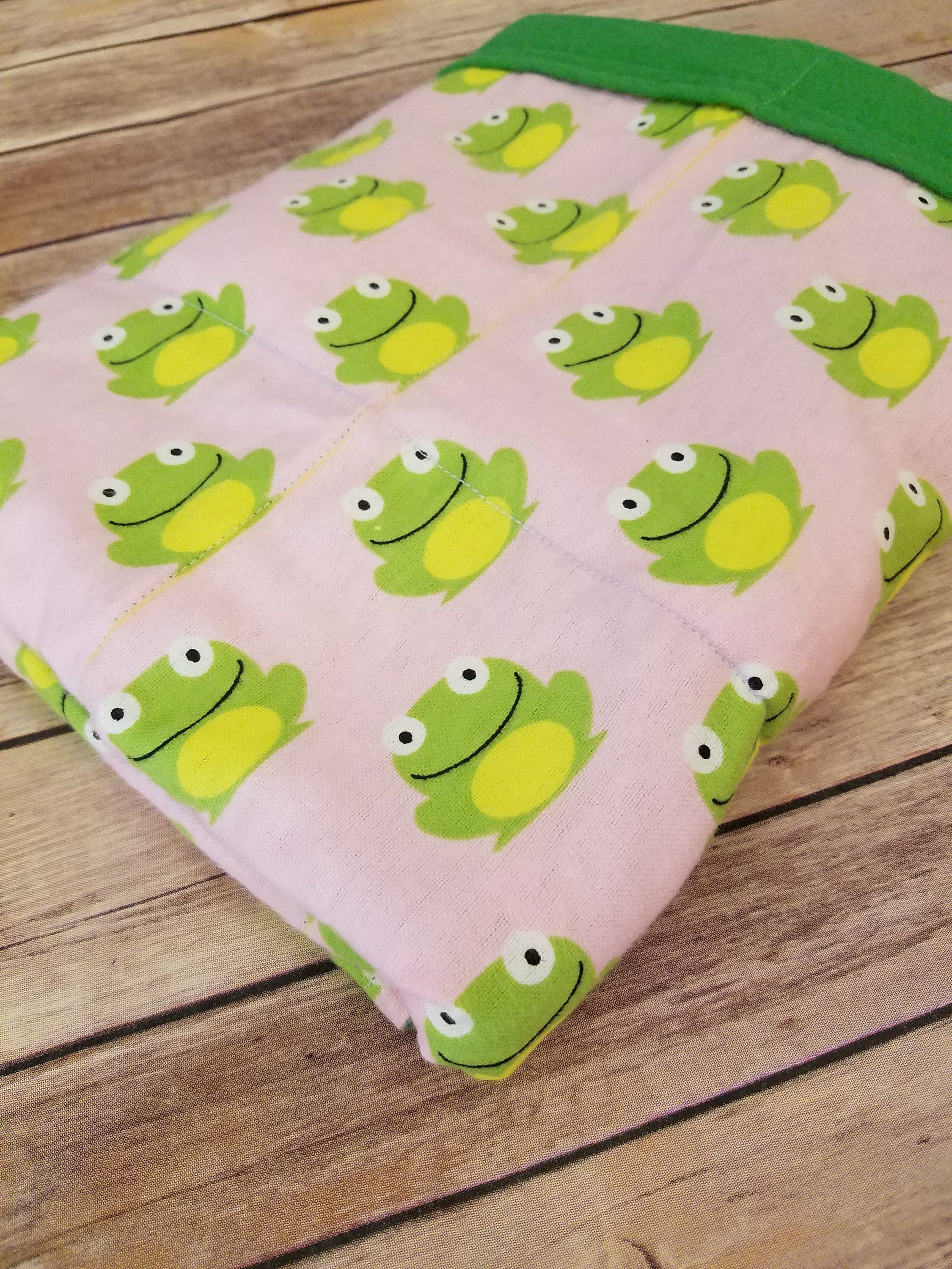 Frog, 3 Pound, WEIGHTED BLANKET, Ready To Ship, 3 pounds, 28x32 for