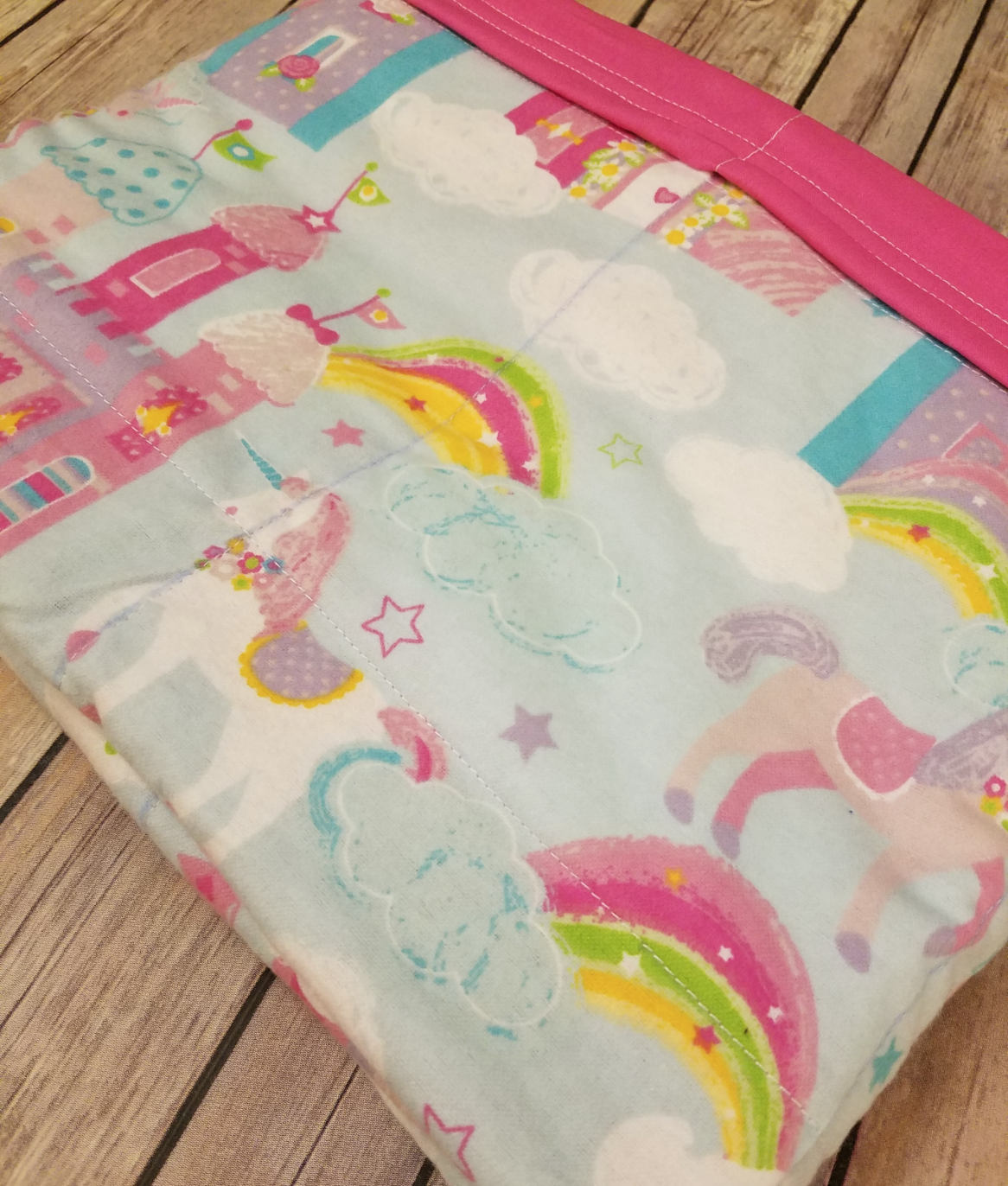 Unicorn, 6 Pound, WEIGHTED BLANKET, Ready To Ship, 6 Pounds, 40x42 for