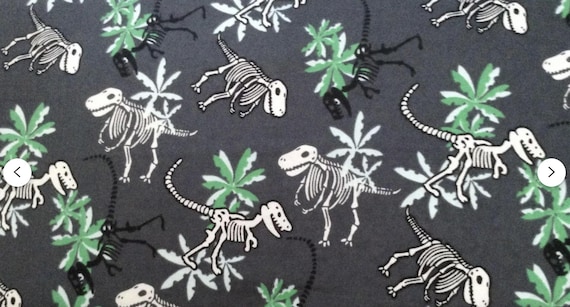Skeleton Dinosaur Weighted Blanket, Cotton Flannel, Up to Twin Size, 3 to 20 Pounds, Adult Weighted Blanket, SPD, Autism