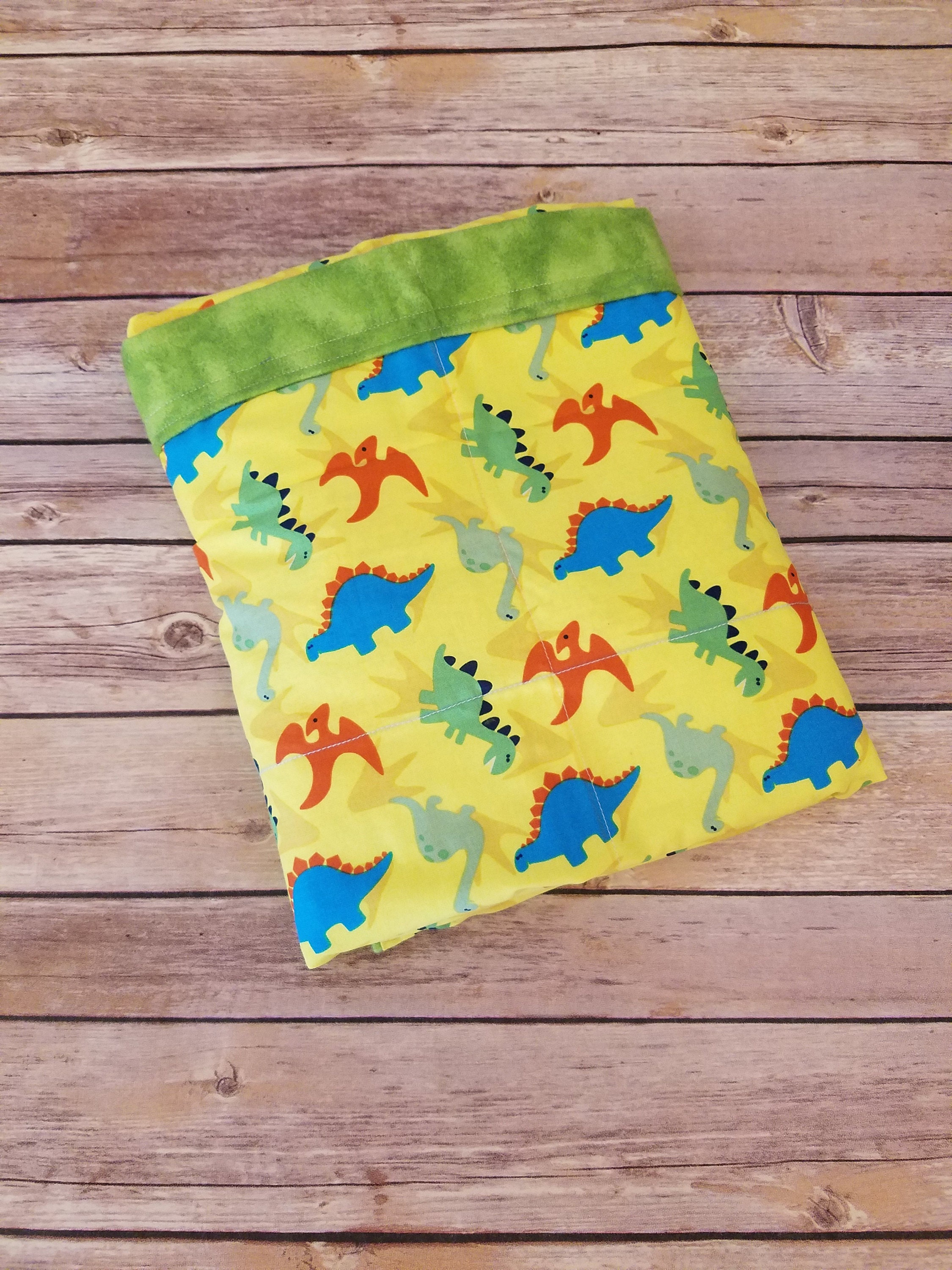 Dinosaur, 3 Pound, WEIGHTED BLANKET, Ready To Ship, 3 pounds, 28x32 for