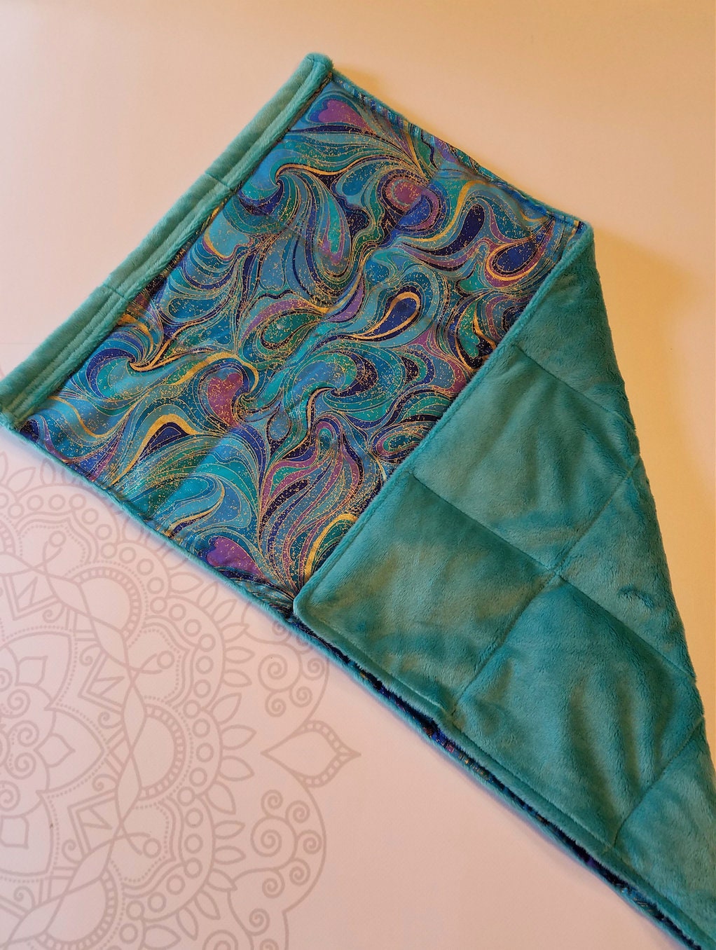 READY TO SHIP, Washable, Weighted Lap Pad/Small Blanket/Travel Weighted