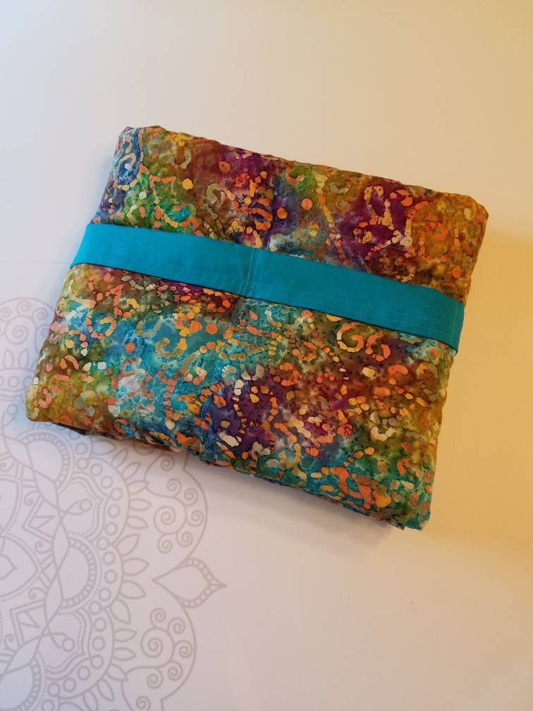 Batik Weighted Blanket, Woven Cotton, Up to Twin Size, 3 to 20 Pounds