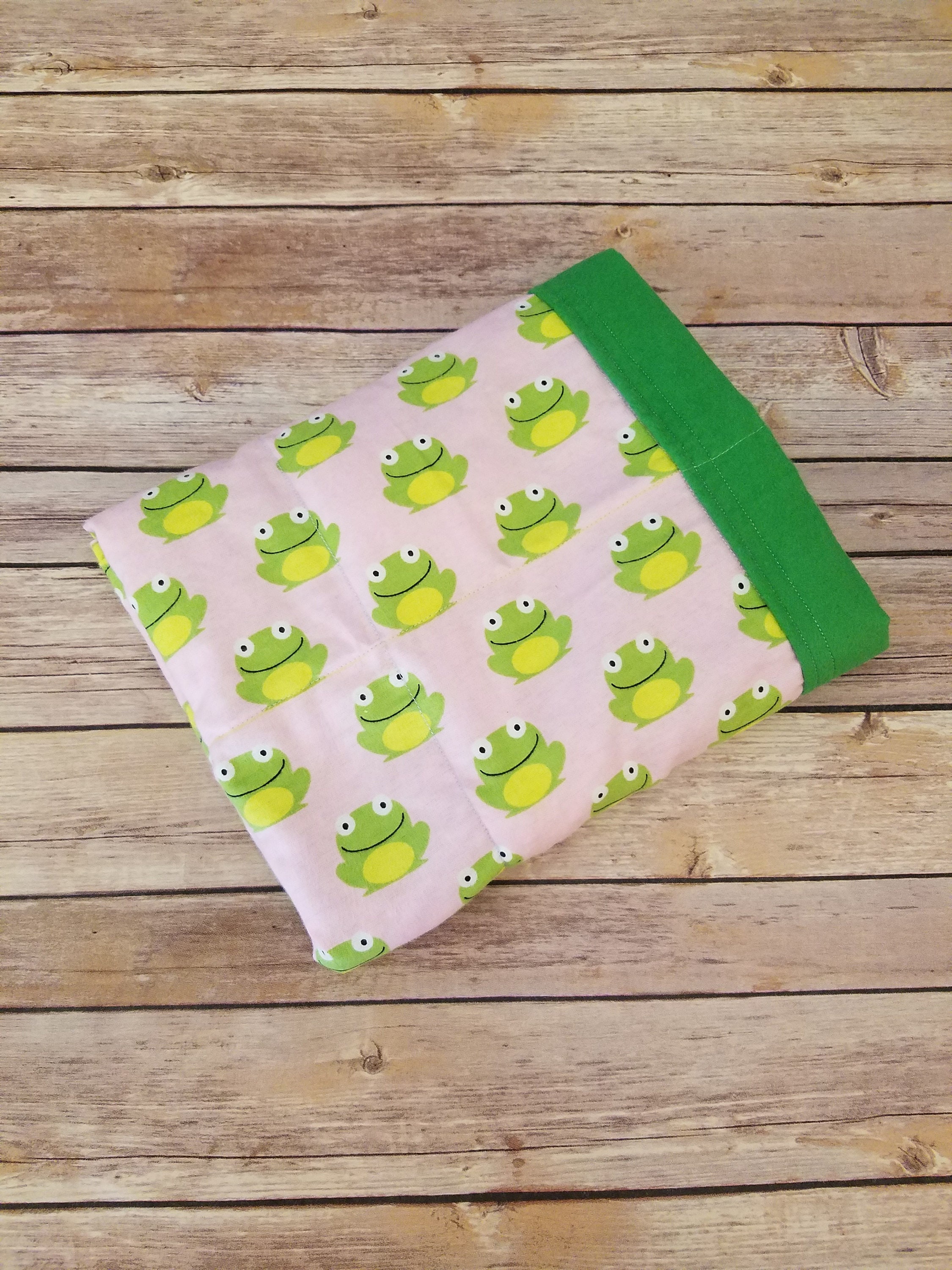 Frog, 3 Pound, WEIGHTED BLANKET, Ready To Ship, 3 pounds, 28x32 for