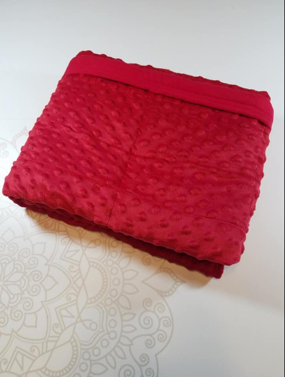 READY to SHIP, Weighted Blanket, 40428 Pounds, Red Minky, Red Cotton