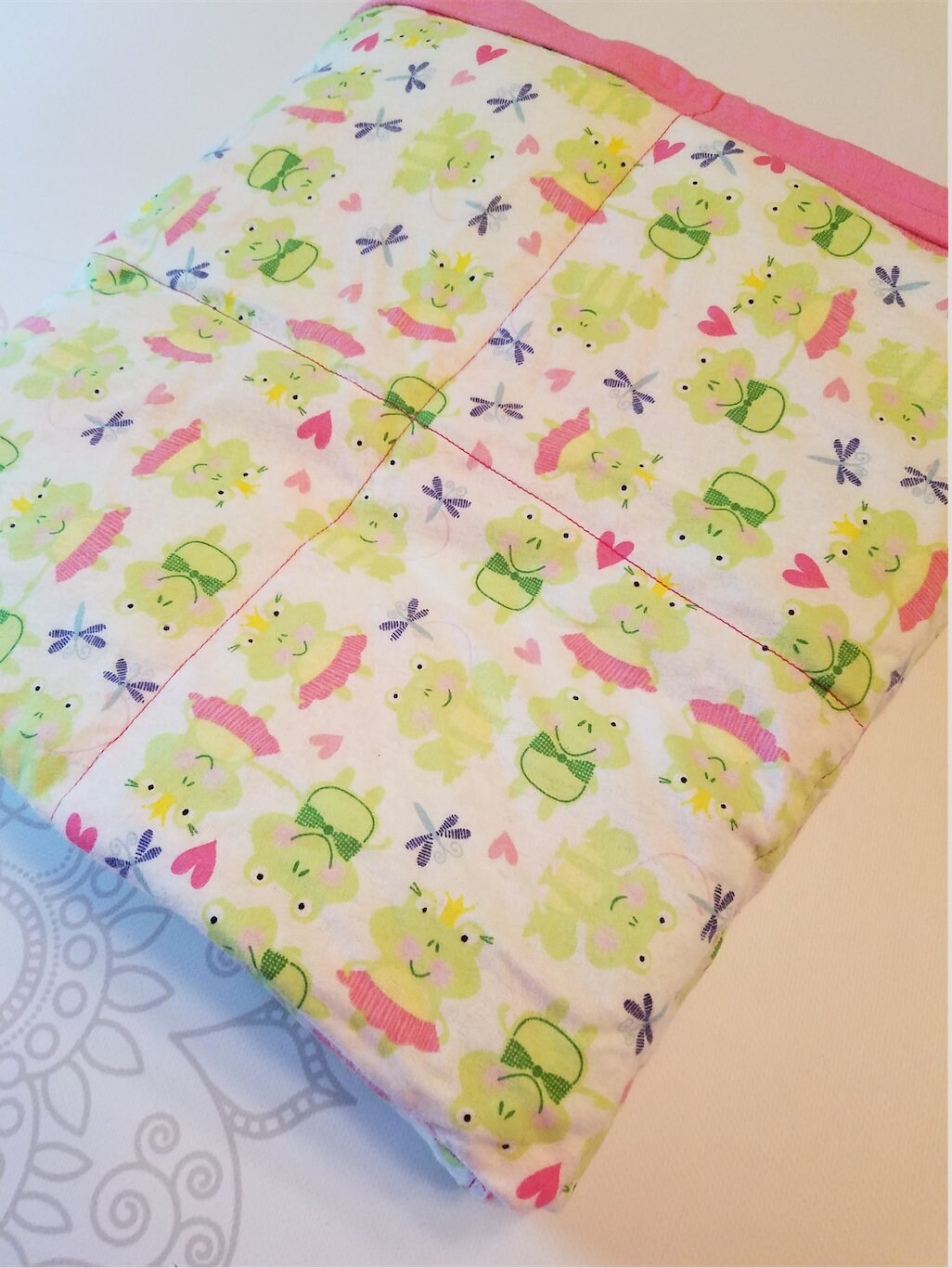 READY to SHIP, Weighted Blanket, 40x42-7 Pounds, Frog ...