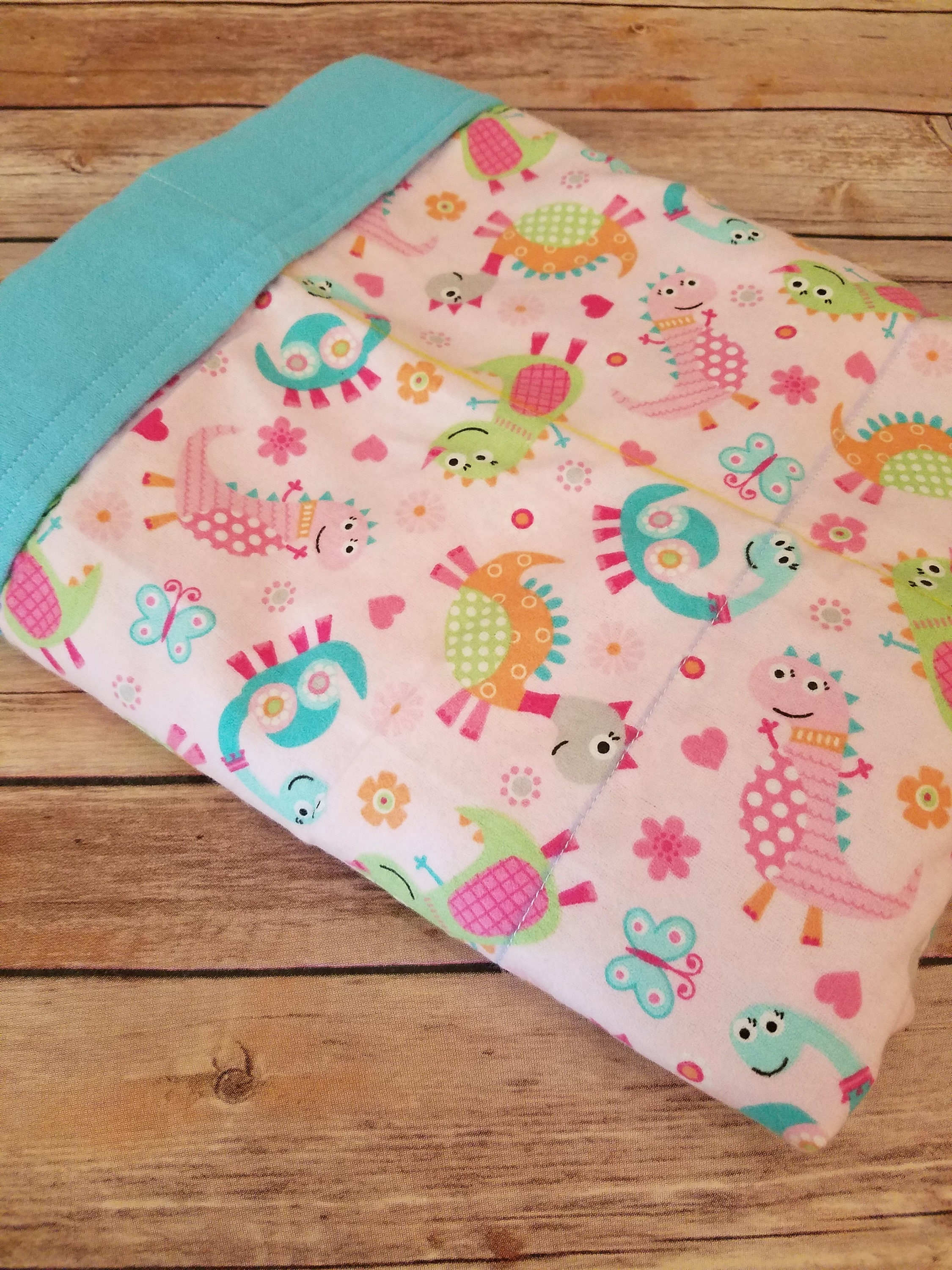 Pink Dinosaur, 3 pound, WEIGHTED BLANKET, Ready To Ship, 3 pounds