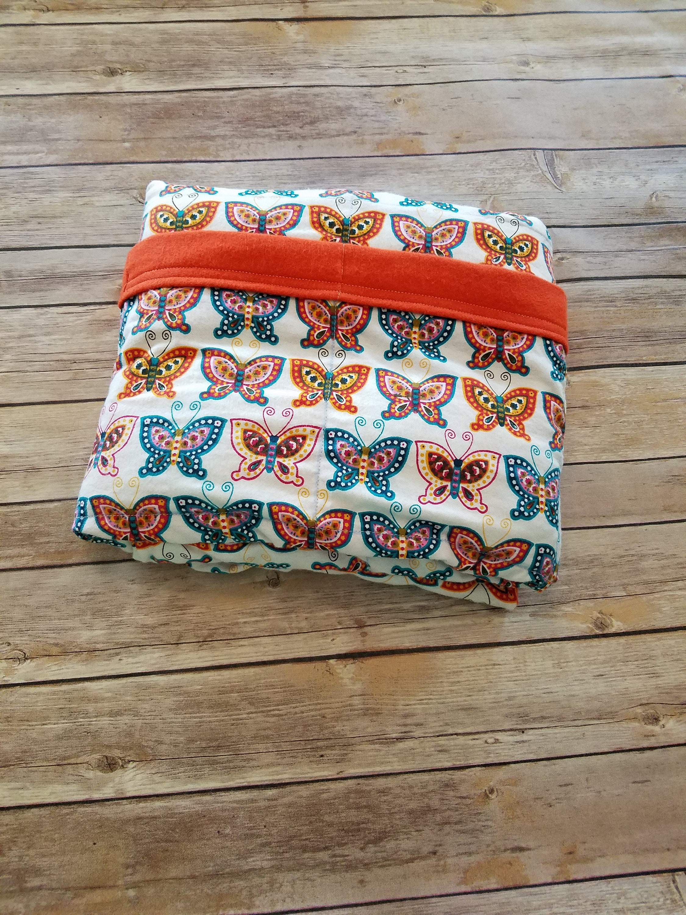 Butterfly, 10 Pound, WEIGHTED BLANKET, Ready To Ship, 10 pounds, 38x42