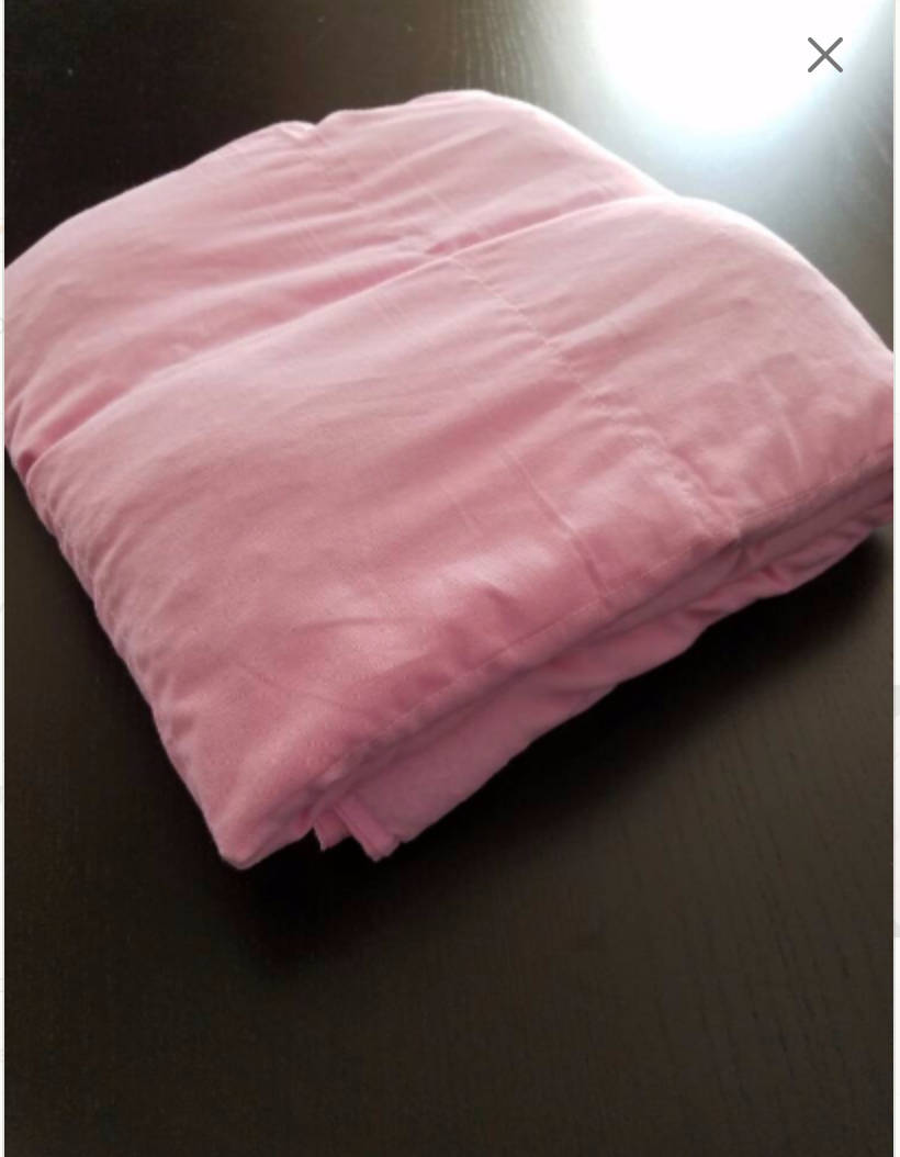 Weighted Blanket, 10 Pound, Light Pink, 40x70, READY TO SHIP, Twin Size