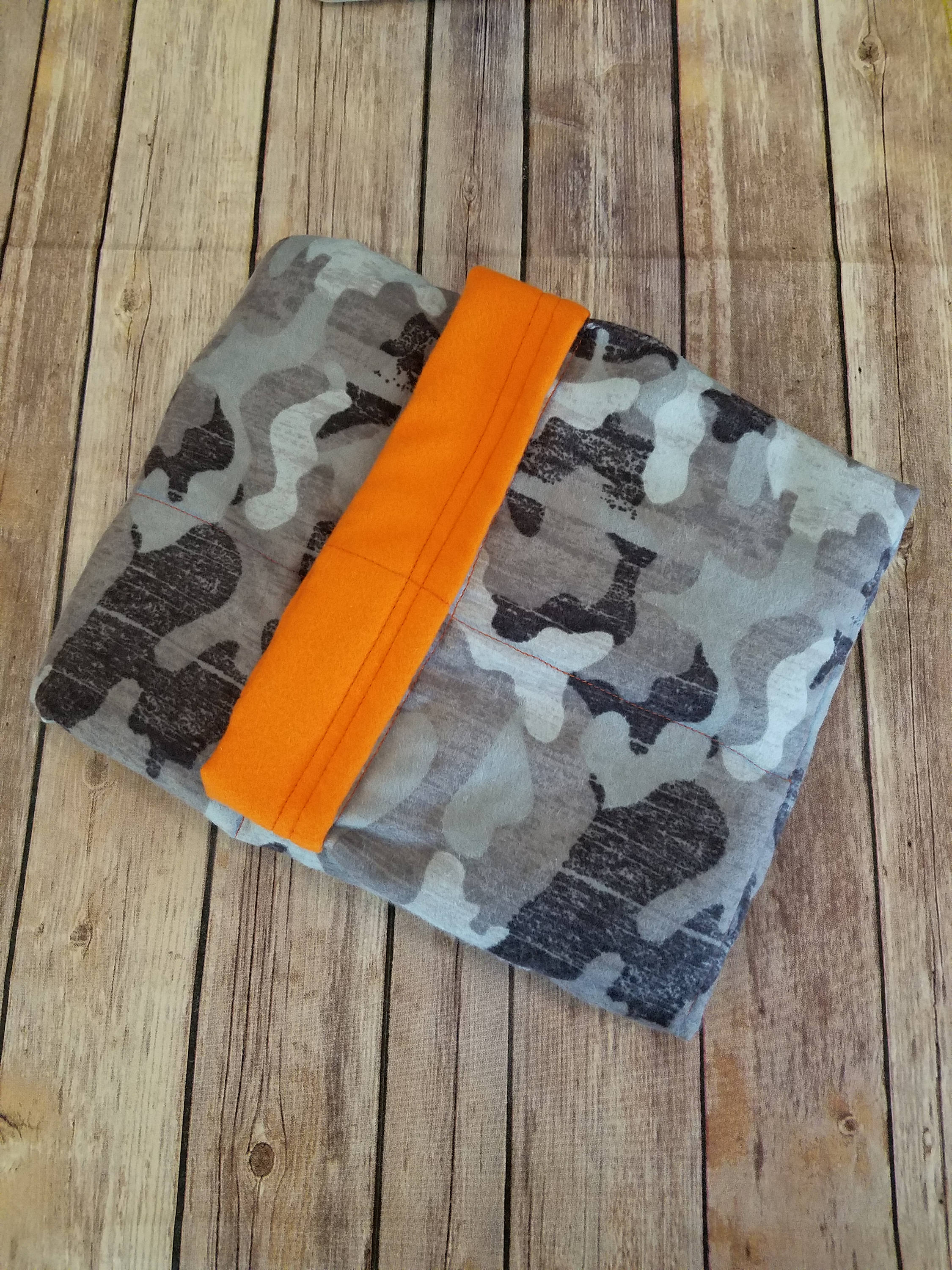 Cammo, Camouflage, 5 Pound, WEIGHTED BLANKET, Ready To Ship, 5 pounds