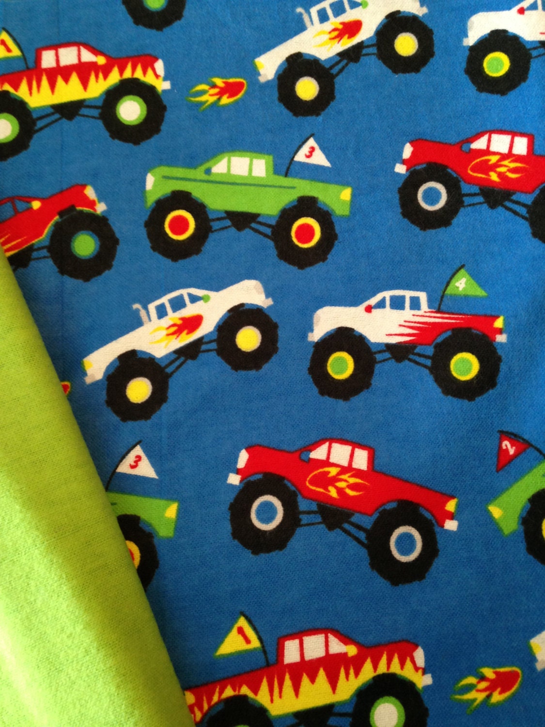 Monster Truck, WEIGHTED BLANKET Ready To Ship 4, 5, 6, 7, or 8 pounds