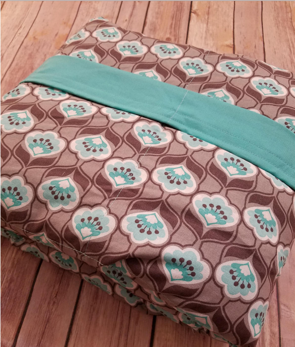 Weighted Blanket, 20 Pound, Gray and Teal, 40x70, READY TO SHIP, Twin