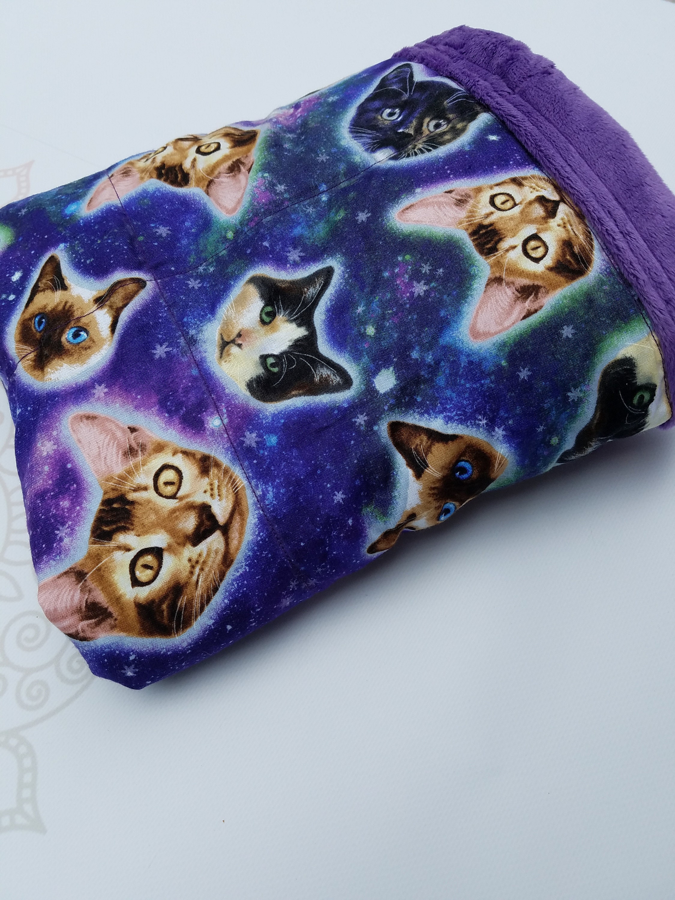 READY to SHIP, Weighted Blanket, 28x32-5 Pounds, Space Cats Woven