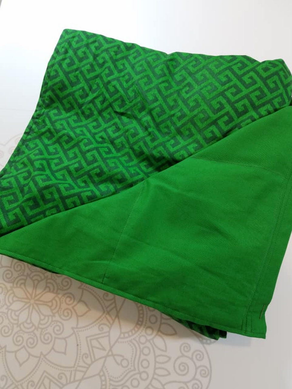 READY to SHIP, Weighted Blanket, 40x60-10 Pounds, Green Greek Woven