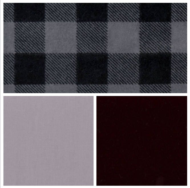 Black and Gray Plaid Weighted Blanket, Cotton Flannel, Up to Twin Size