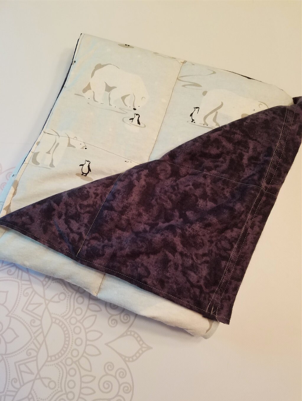 READY to SHIP, Weighted Blanket, 40429 Pounds, Polar Bear, Penguin