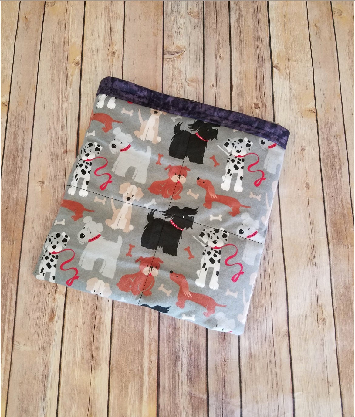 Puppy Dog, 8 Pound, WEIGHTED BLANKET, Ready To Ship, 8 pounds, 40x42