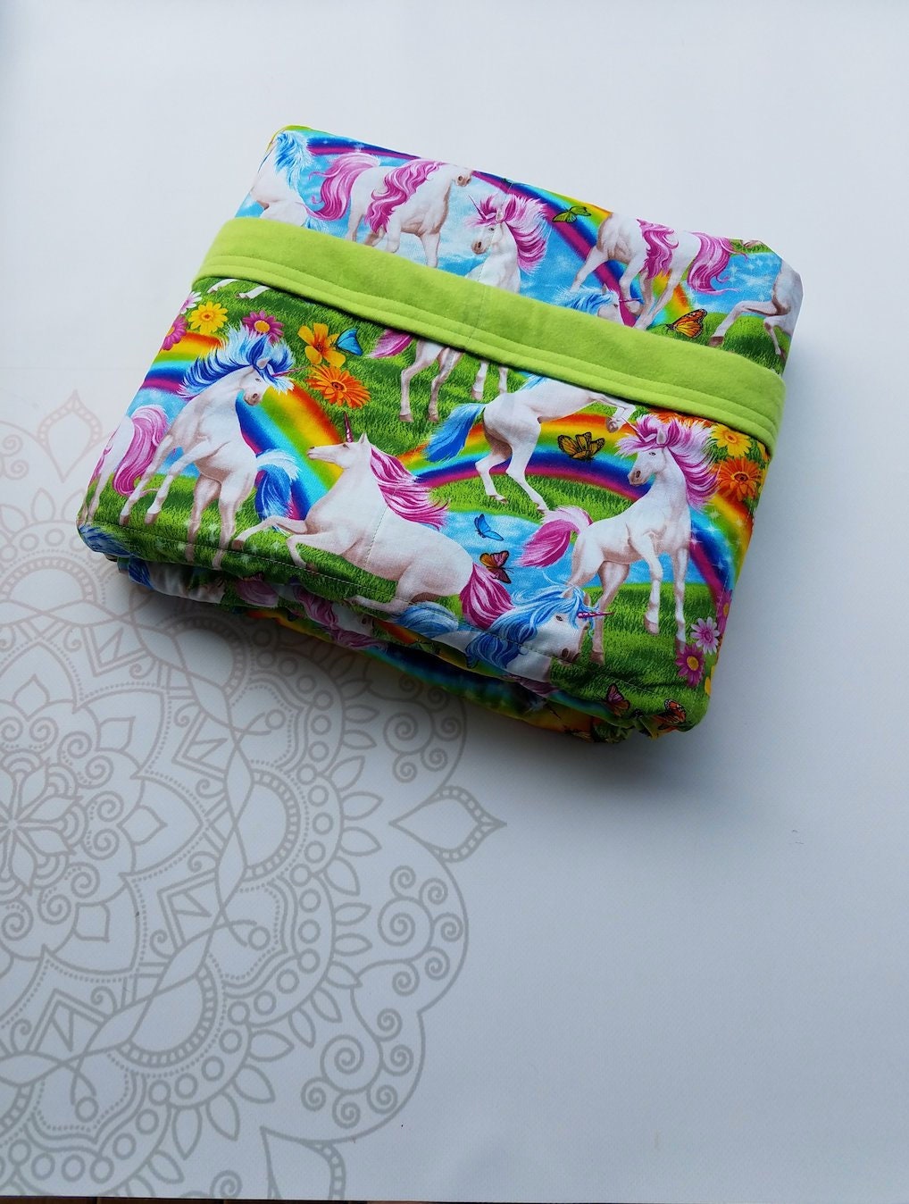 Unicorn, Weighted Blanket, Cotton, Up to Twin Size, 3 to 20 Pounds, 3