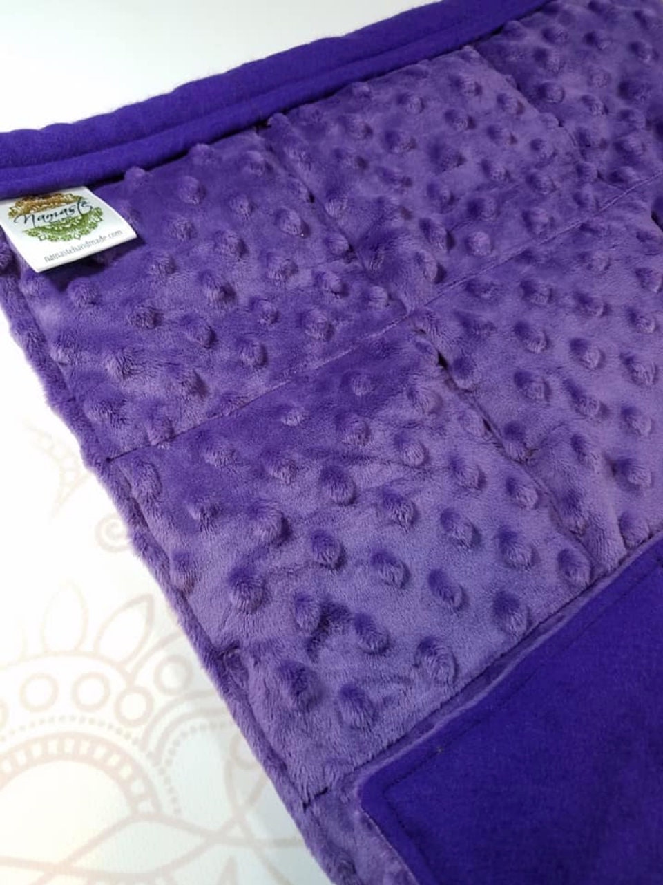 READY TO SHIP, Royal Purple Flannel Front, Royal Purple Minky Back, Lap
