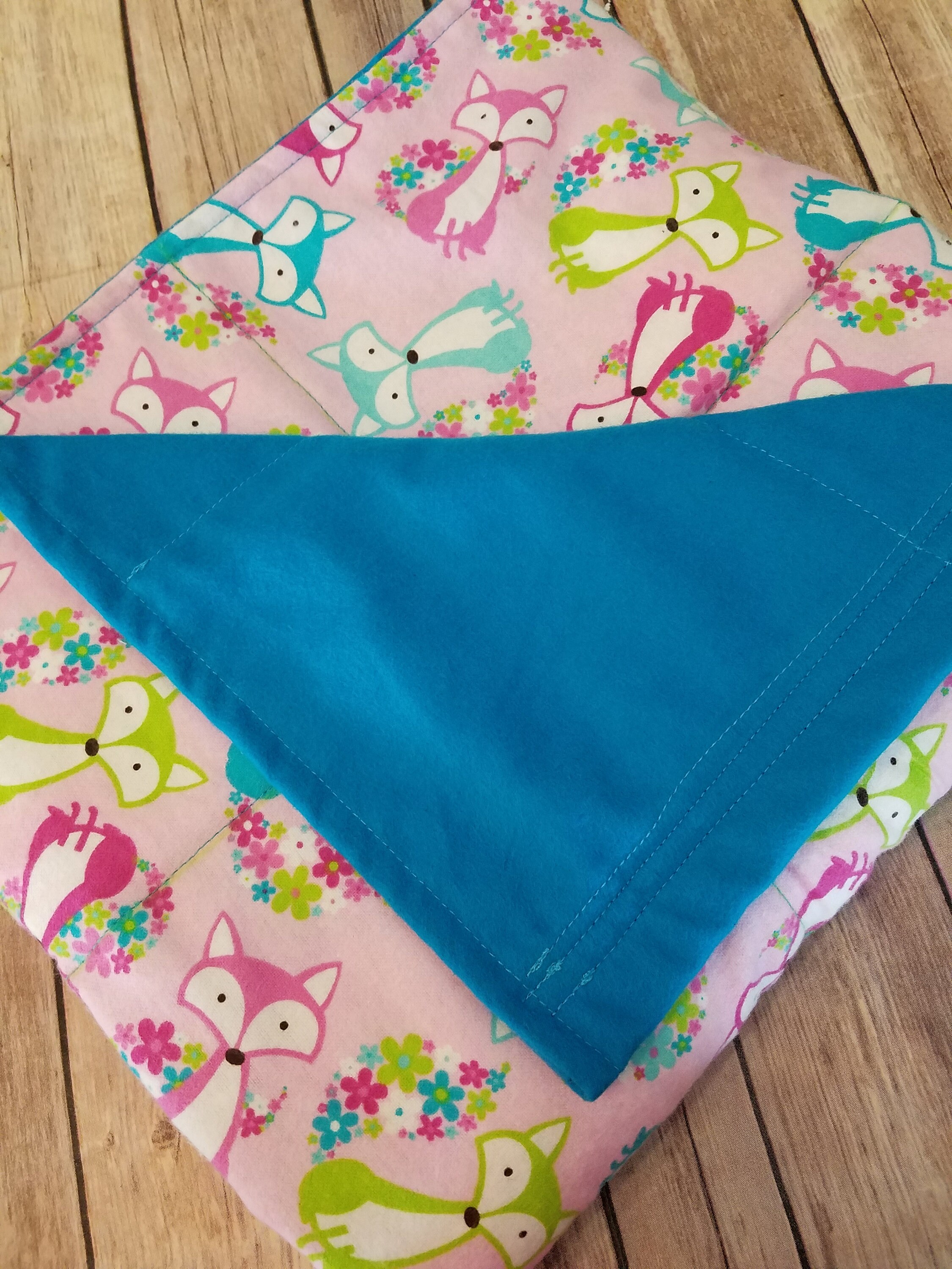 Foxes, 7 Pounds, WEIGHTED BLANKET, Ready To Ship, 7 pounds, 40x42 for