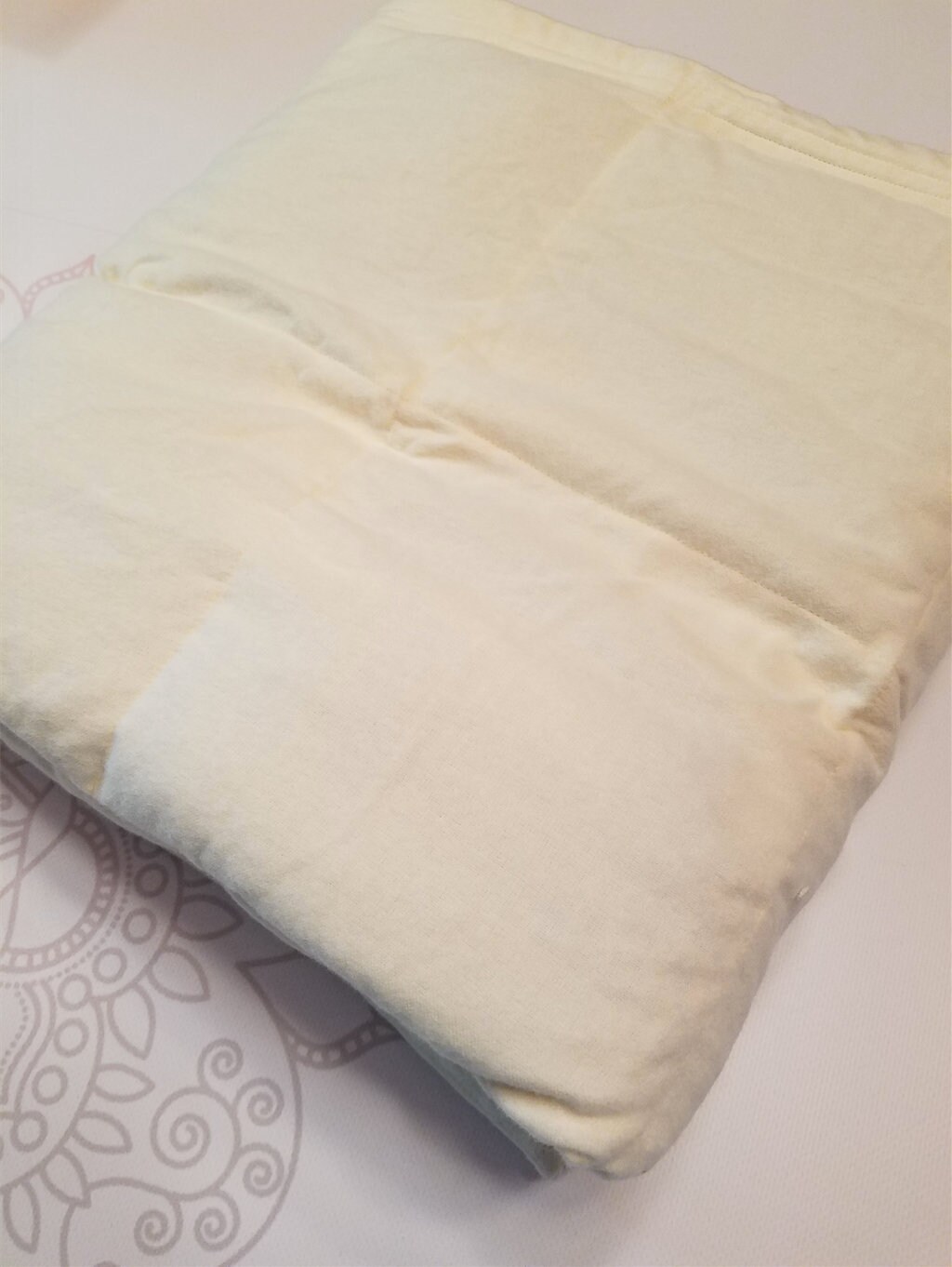 READY to SHIP, Weighted Blanket, 40x4210 Pounds, Ivory Cotton Flannel