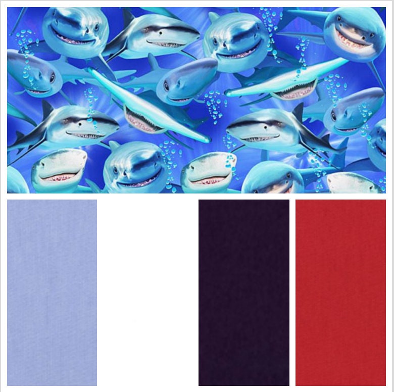 Shark Attack, Weighted Blanket, Cotton, Up to Twin Size, 3 to 20 Pounds