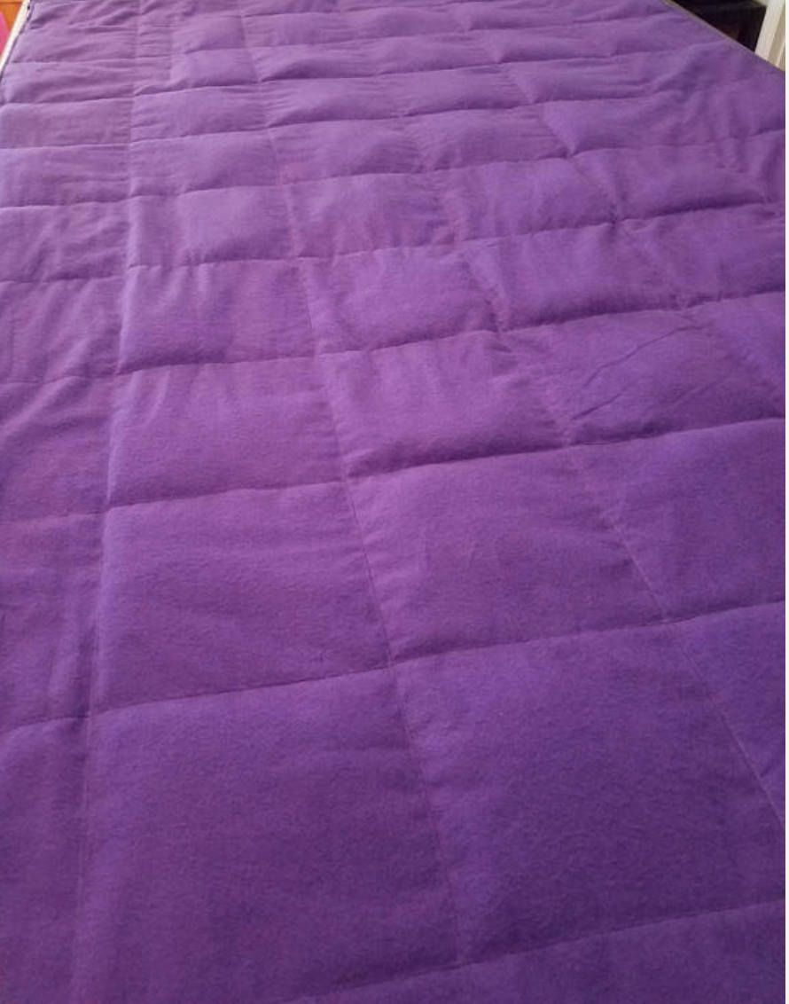 Solid Color, Weighted Blanket, Purple, Up to Twin Size 3 to 20 Pounds