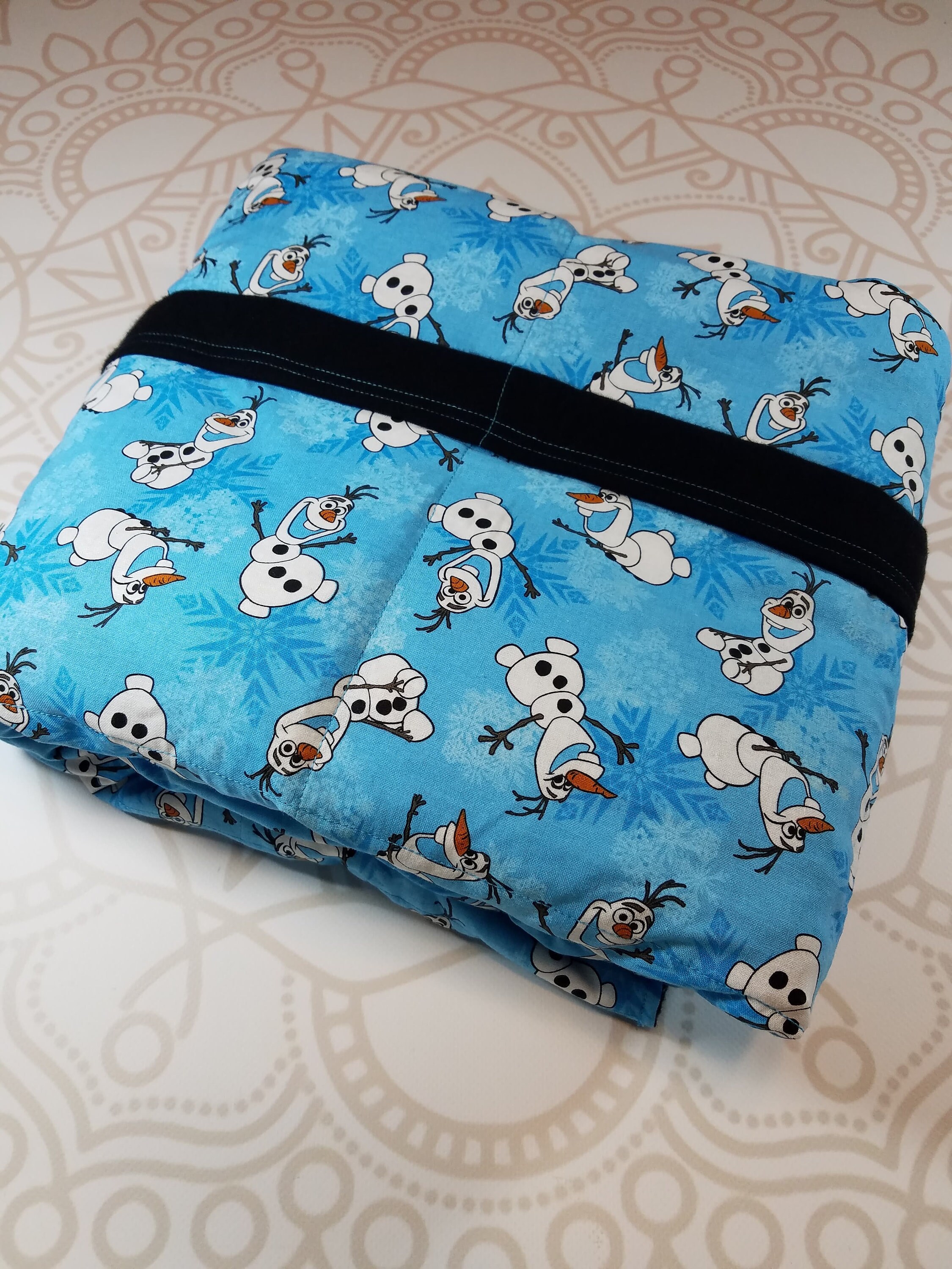 READY to SHIP, 40x70-10 Pounds, Weighted Blanket, Snowman Woven Cotton
