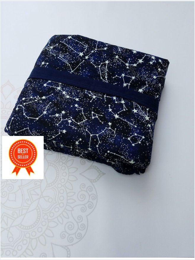 Weighted Blanket, Anxiety Relief, Insomnia, Birthday Gift, Handmade. Glow  Constellation 