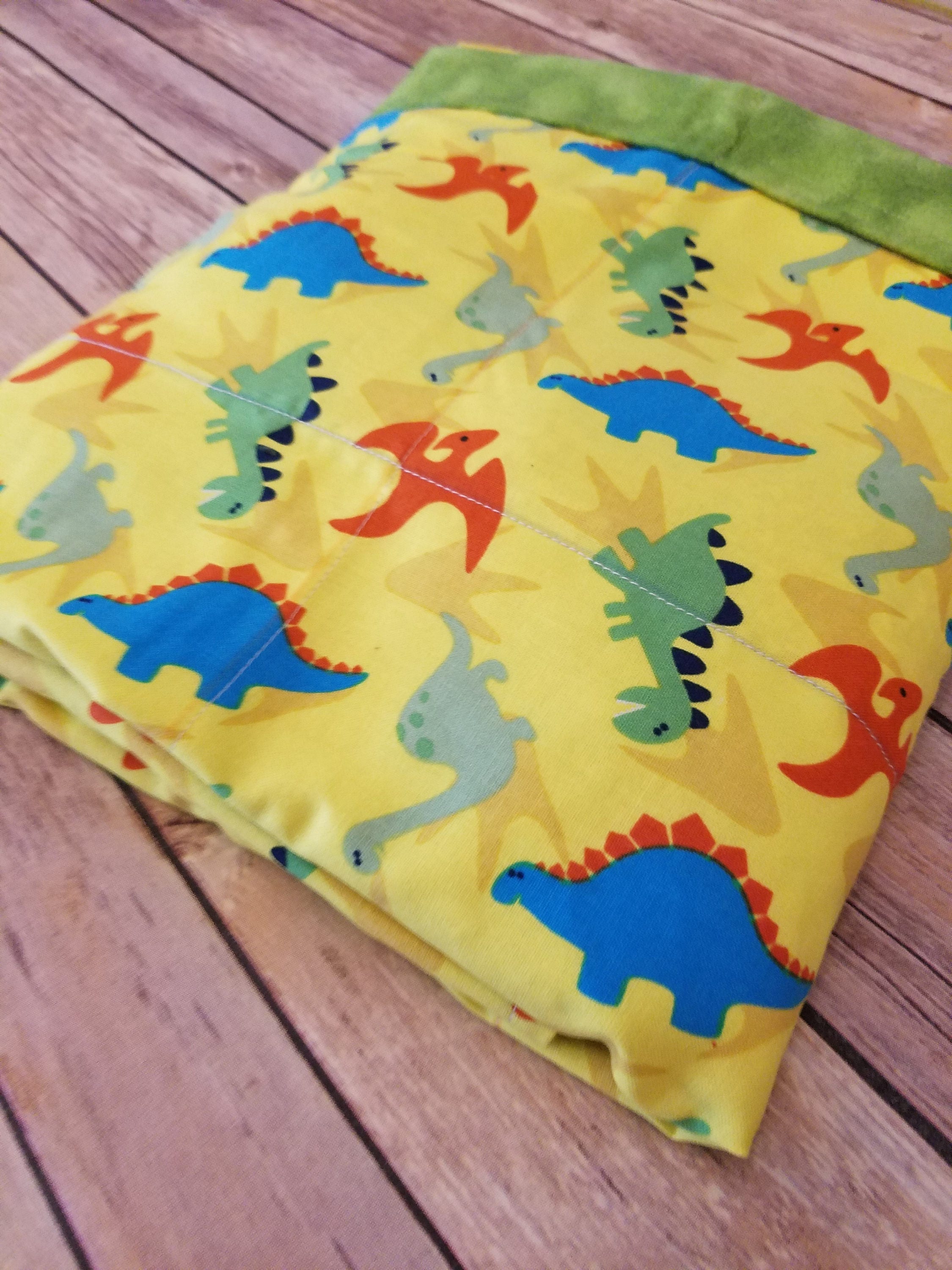 Dinosaur, 3 Pound, WEIGHTED BLANKET, Ready To Ship, 3 pounds, 28x32 for