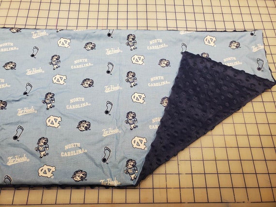Weighted Lap Pad, College Fabric with Navy Minky Back, 14x22 inches, 3 Pounds, Fidget Pad, Homework Pad, Sensory Companion