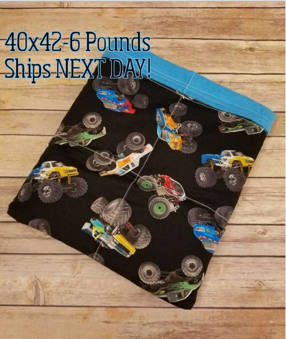 Monster Truck, 6 Pound, WEIGHTED BLANKET, Ready To Ship, 6 Pounds