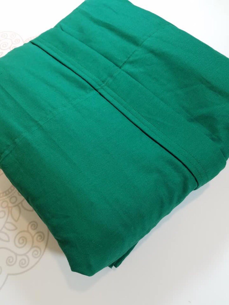 READY to SHIP, Weighted Blanket, 40x70-15 Pounds, Green Cotton Front