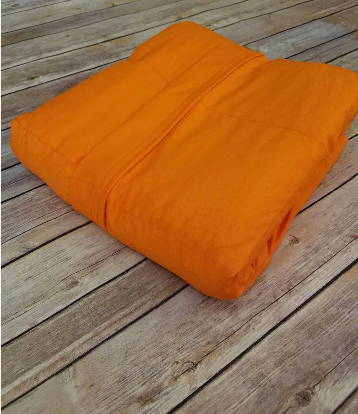 Weighted Blanket, 15 Pound, Orange, 40x60, READY TO SHIP, Twin Size