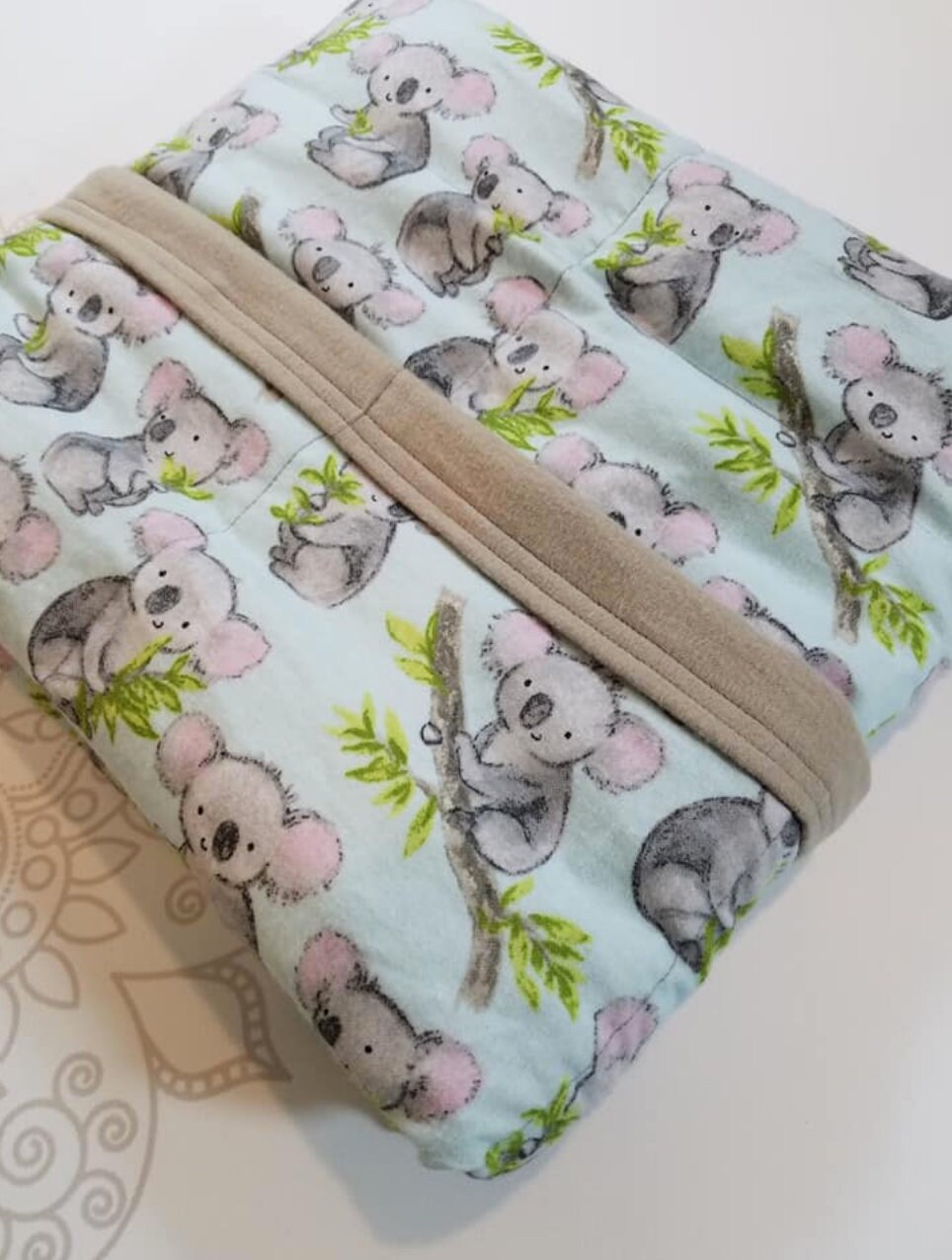 READY to SHIP, Weighted Blanket, 40x426 Pounds, Koala Game, Gray