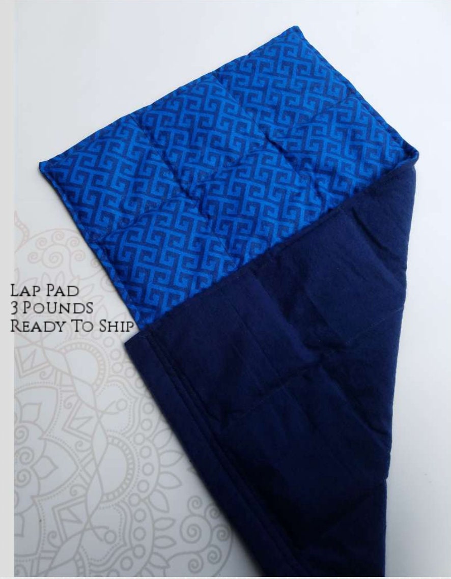Greek, Weighted, Lap Pad/Small Blanket/Travel Weighted Blanket, 3