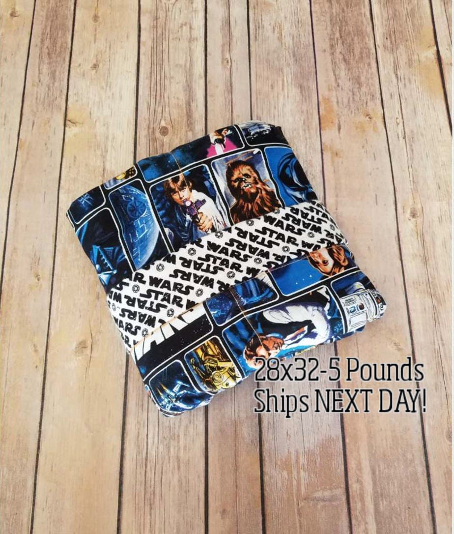 Movie, 5 Pound, WEIGHTED BLANKET, Ready To Ship, 5 pounds, 28x32 for