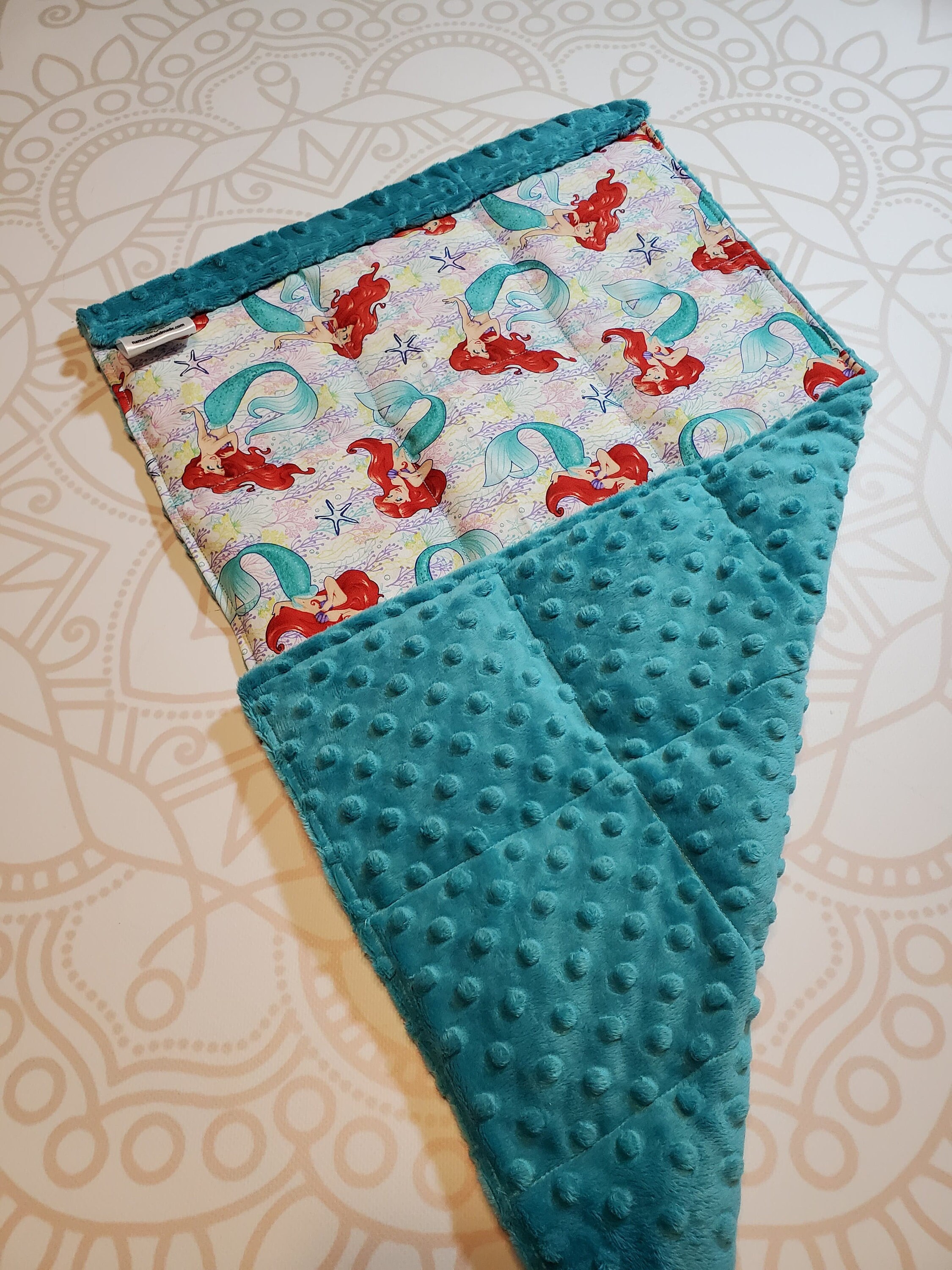READY TO SHIP, Movie Front, Teal Minky Back, Lap Pad/Weighted Blanket ...