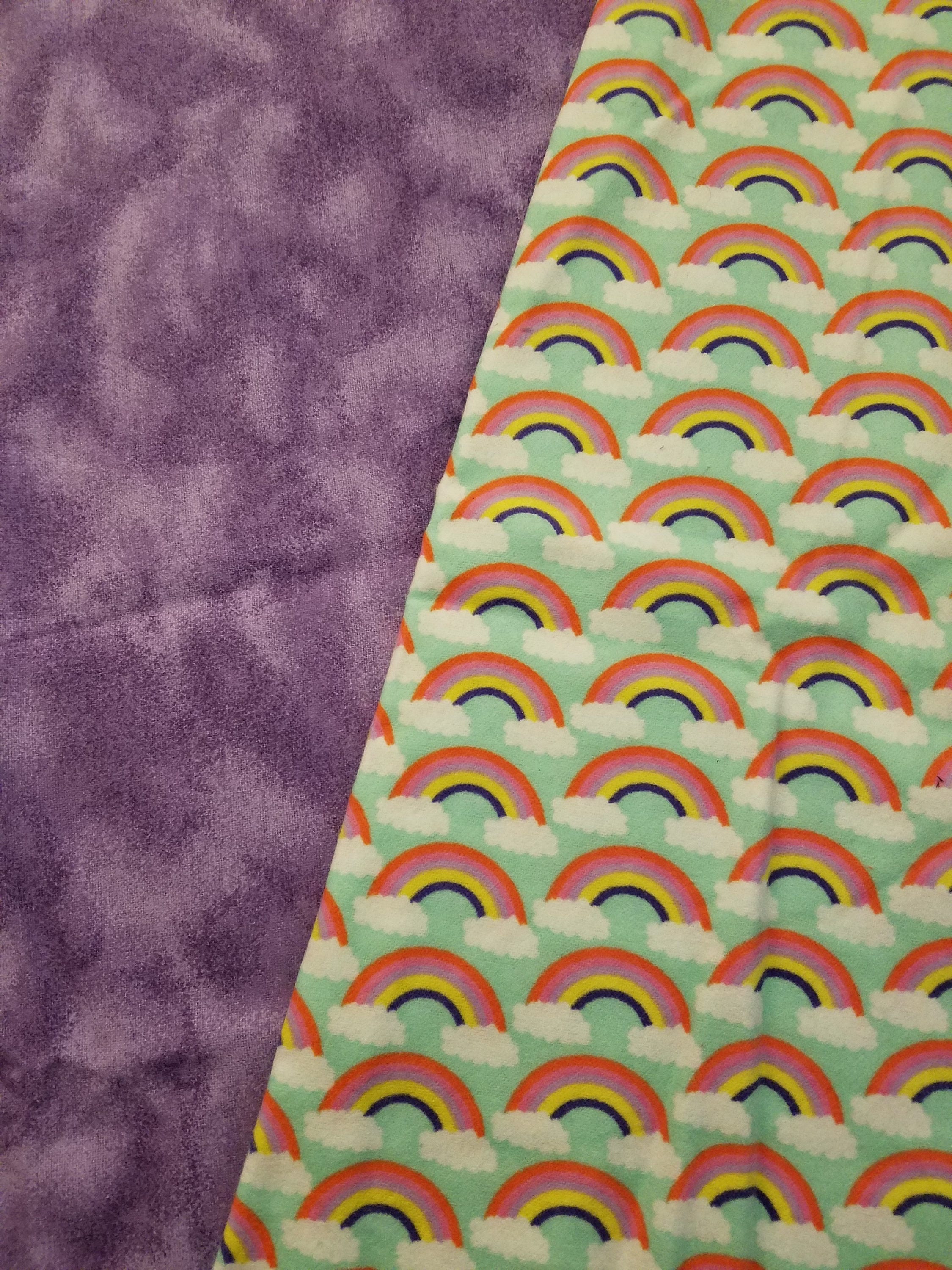 Rainbows, Weighted, Lap Pad/Small Blanket/Travel Weighted Blanket, 3