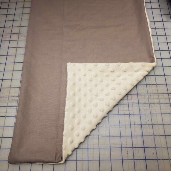 Weighted Lap Pad, Solid Grey Fabric with Ivory Minky Back, 14x22 inches, 3 Pounds, Fidget Pad, Homework Pad, Sensory Companion