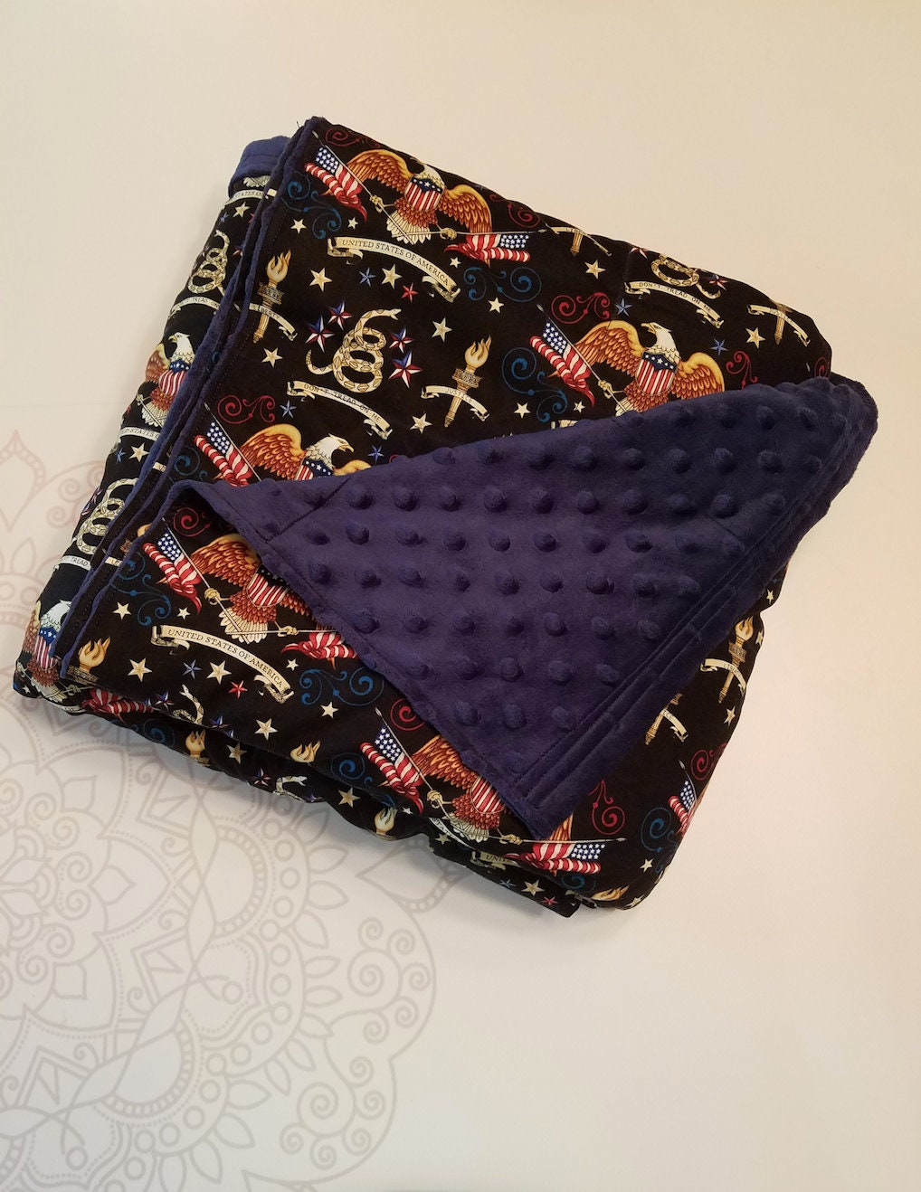 READY to SHIP, Weighted Blanket, 40x60-15 Pounds, Eagle Woven Cotton