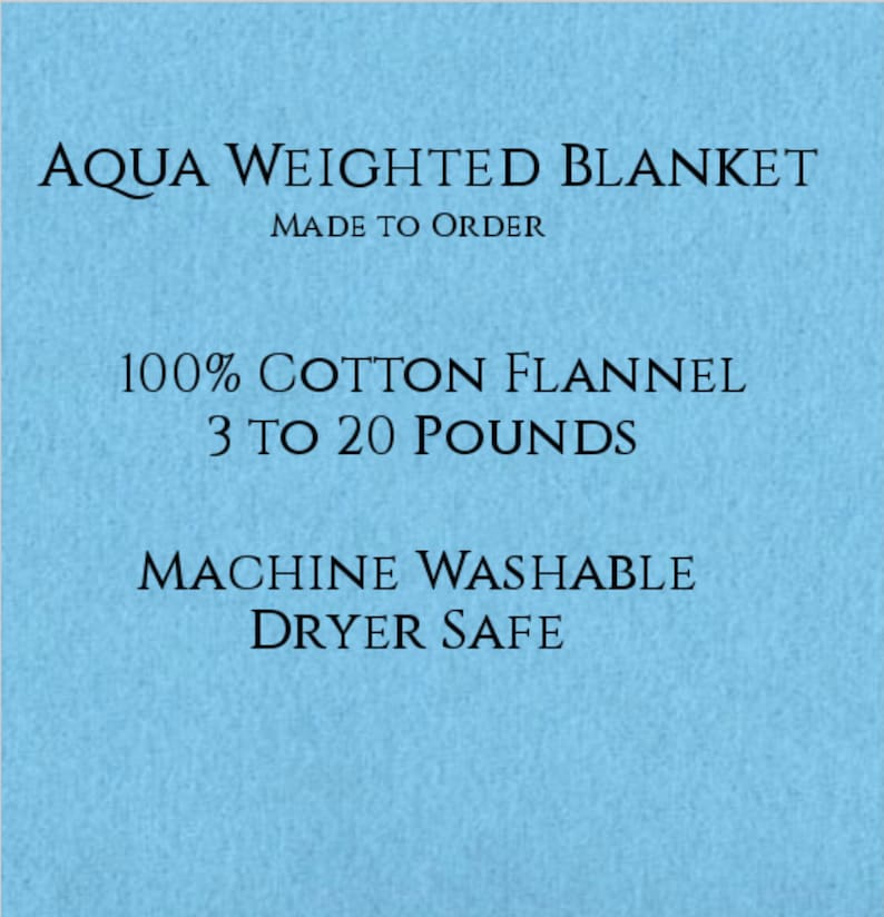 Solid Color Weighted Blanket Aqua Up To Twin Size 3 20 Image 0
