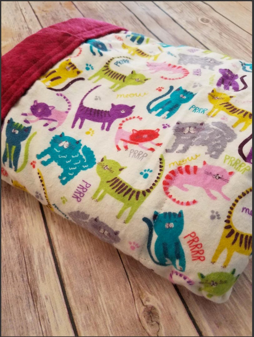 Cat, Kitty, 5 Pound, WEIGHTED BLANKET, Ready To Ship 5 pounds, 28x32