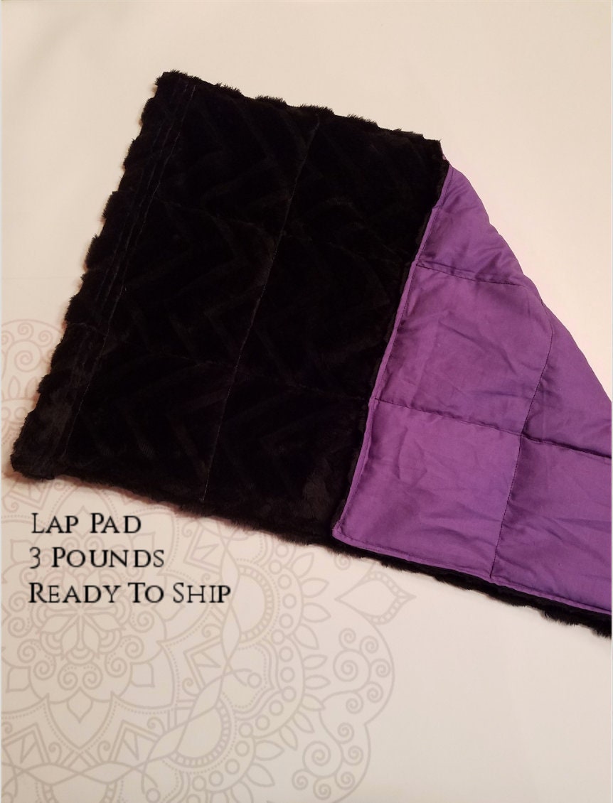 READY TO SHIP, Lap Pad/Small Blanket, 3 pounds, 14x22, autism, anxiety