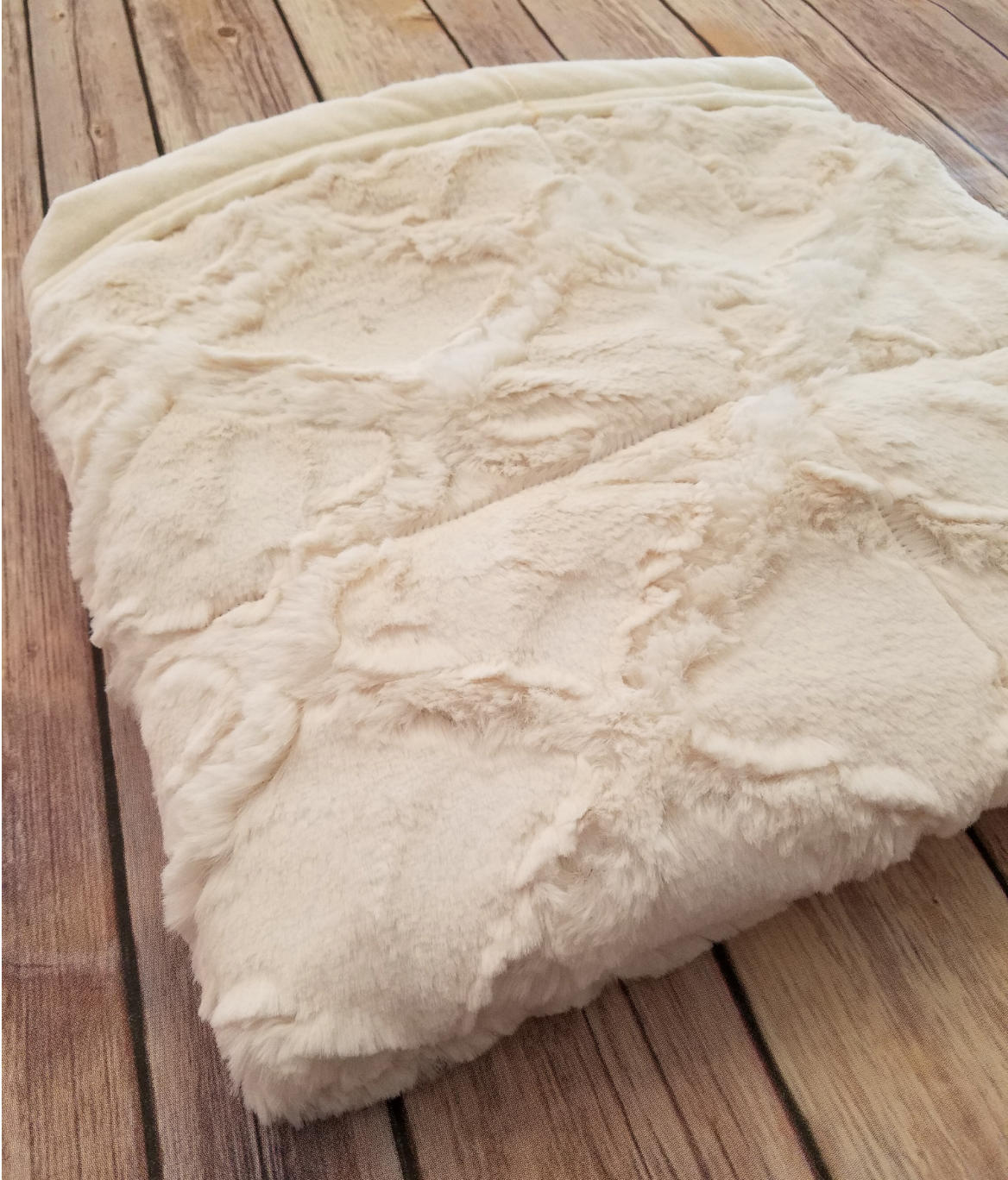 Luxurious Ivory Minky, 5 Pound, WEIGHTED BLANKET, Ready To Ship, 5