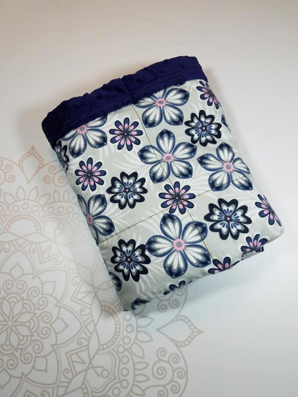 Ready To Ship, 5 Pound, 28x32, Navy Minky, WEIGHTED BLANKET, Ready To